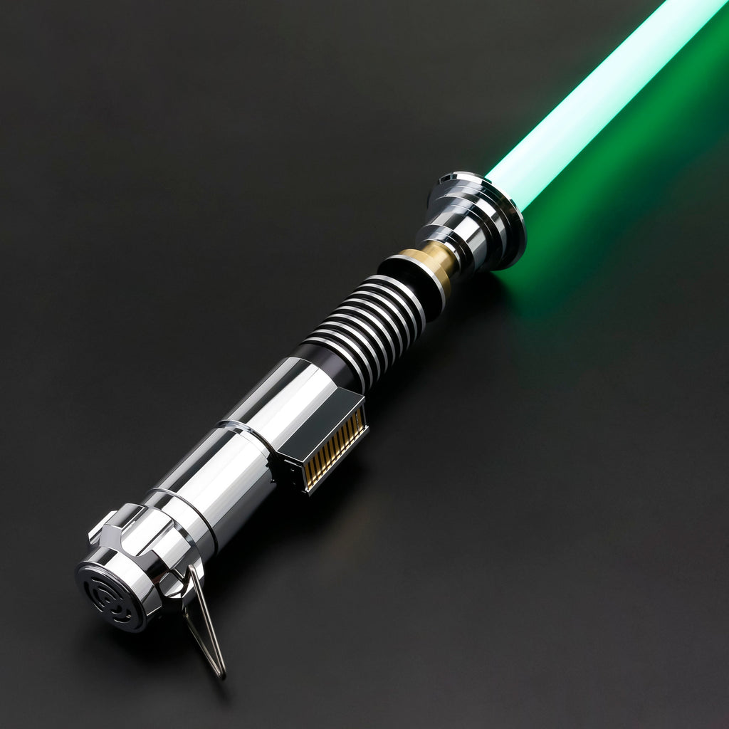 Light saber with green blade on a black background