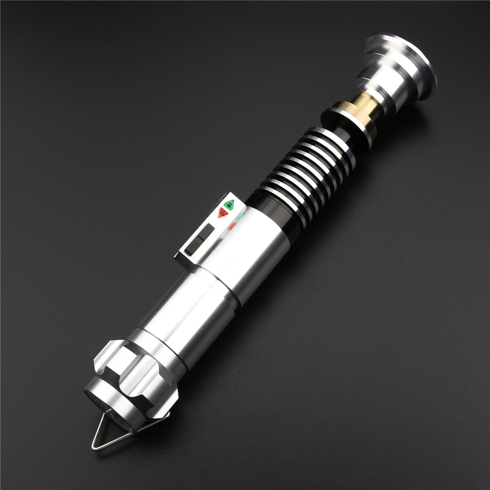 Light saber with metallic design on a dark background - Gift for Dad.