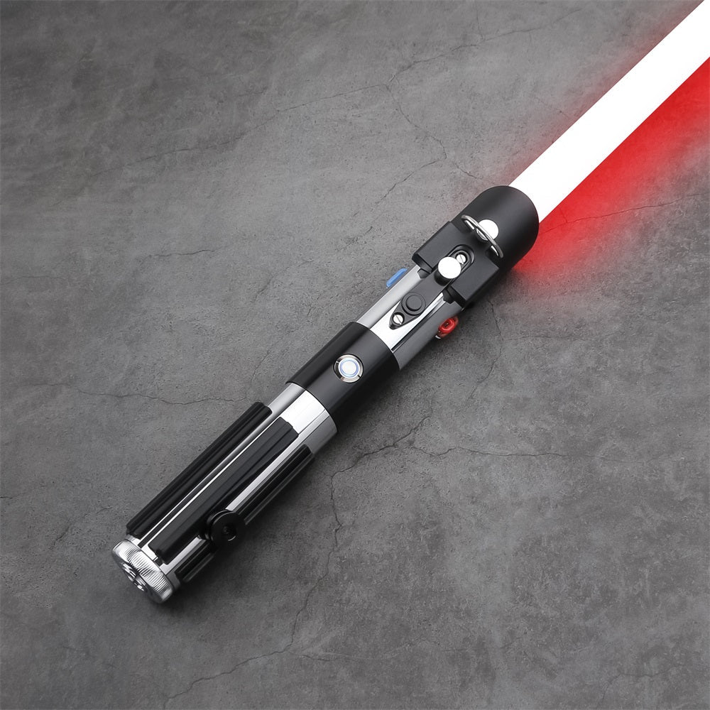 Light saber with red blade on a gray surface - Darth Vader Gift for Dad