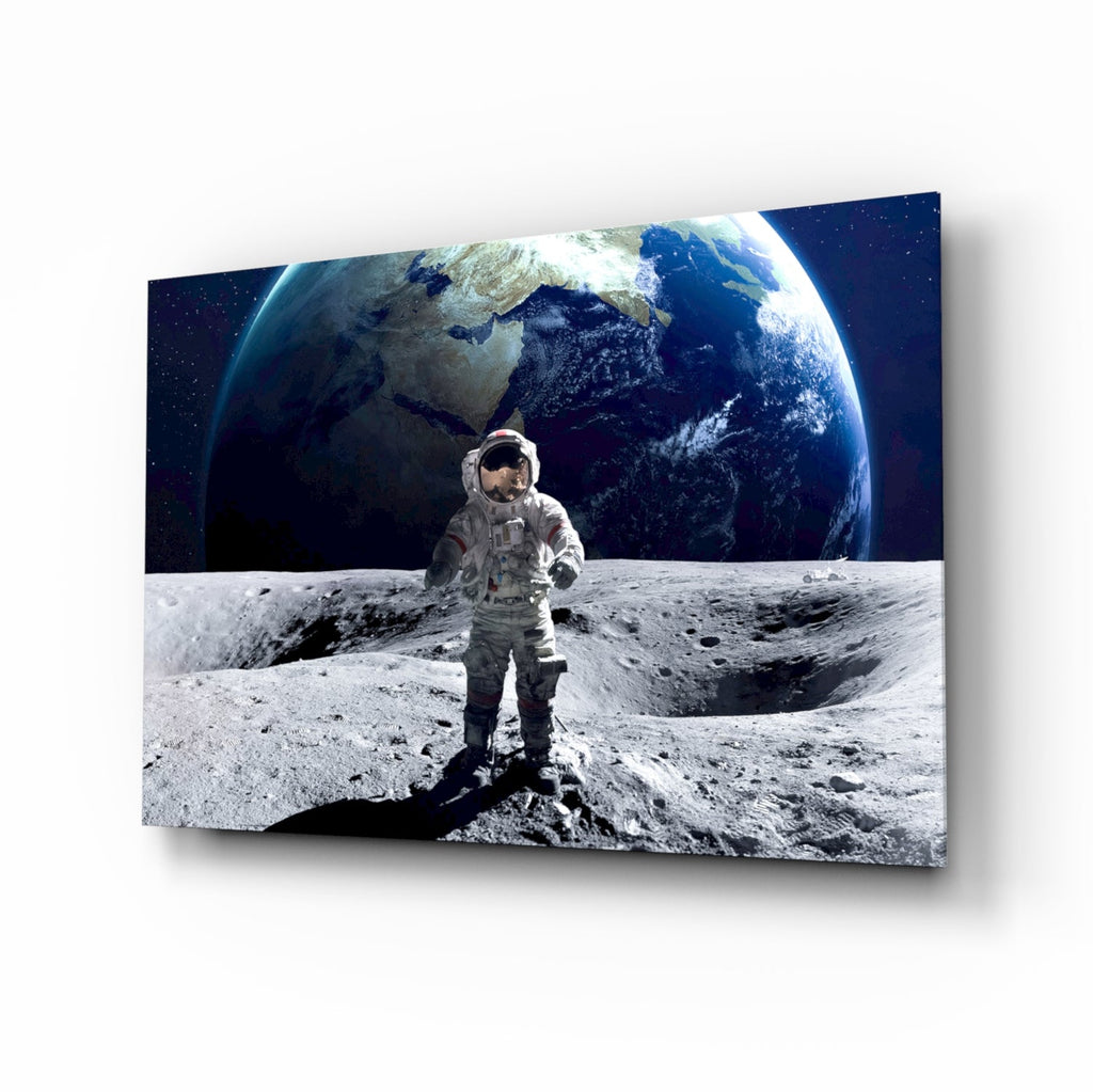 Space Walk Glass Wall Art