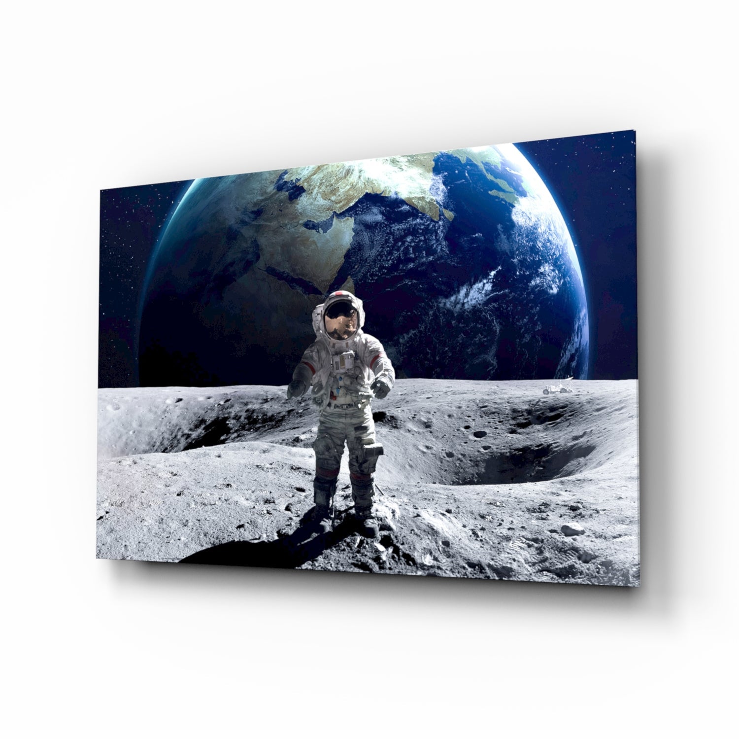 Space Walk Glass Wall Art